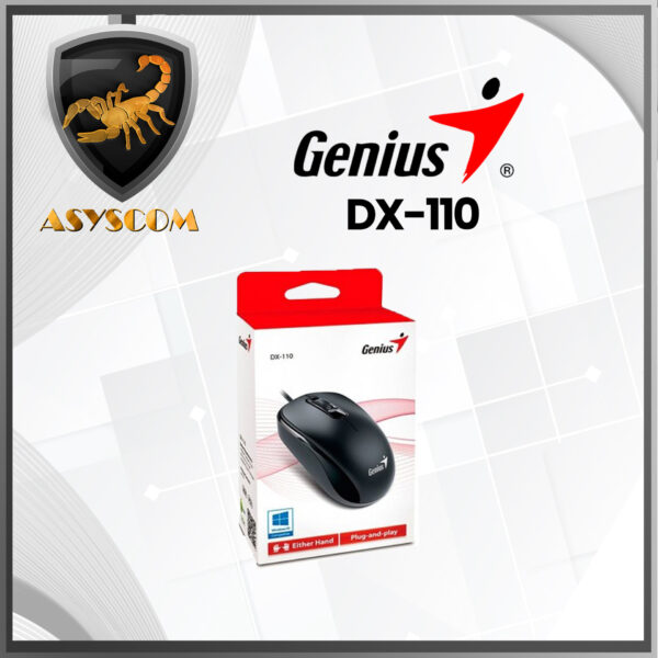 🦂 MOUSE DX-110 ⚡ GENIUS USB -Asys Computadores - AsysCom ⭐️ computadores portátiles Bogota