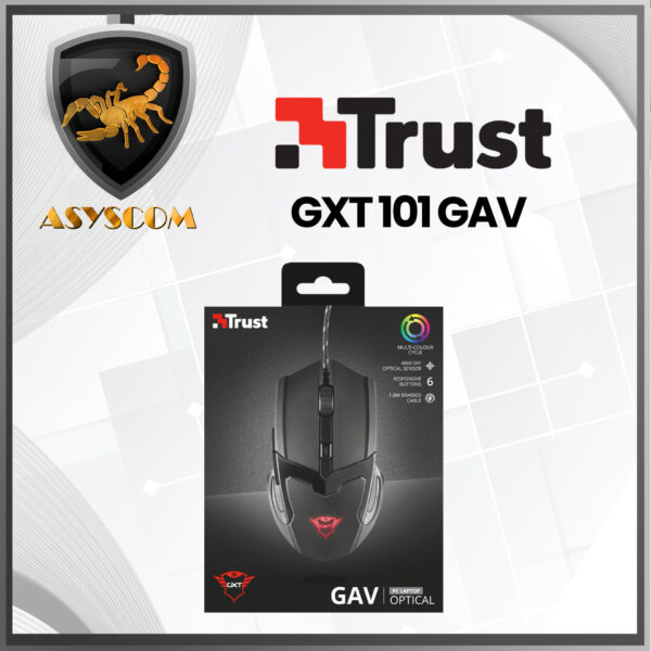 🦂 MOUSE GAMER ALAMBRICO ⚡ TRUST GXT 101 GAV -Asys Computadores - AsysCom ⭐️ computadores portátiles Bogota
