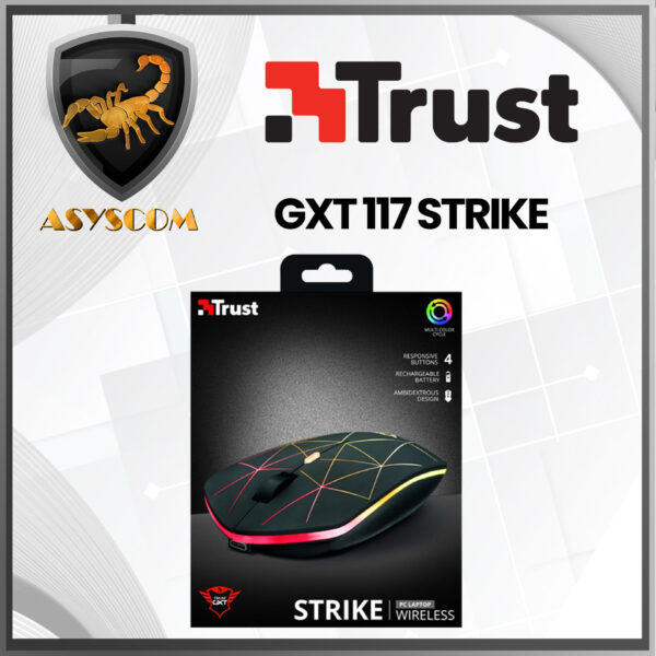 🦂 MOUSE GAMER ⚡INALAMBRICO USB TRUST GXT 117 STRIKE 600-1 -Asys Computadores - AsysCom ⭐️ computadores portátiles Bogota