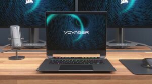 La "Touch Bar" está de vuelta, pero en un portátil gaming de Corsair: así es el Voyager a1600